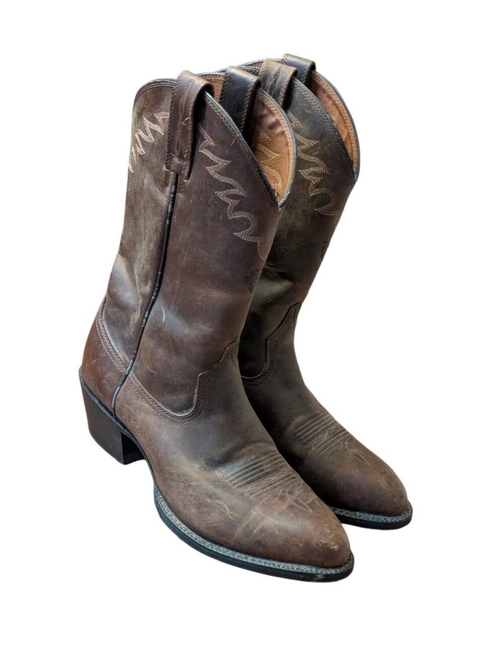 Ariat Sedona 10002194 Men’s Distressed Brown Leather Cowboy Western Boots Sz 10
